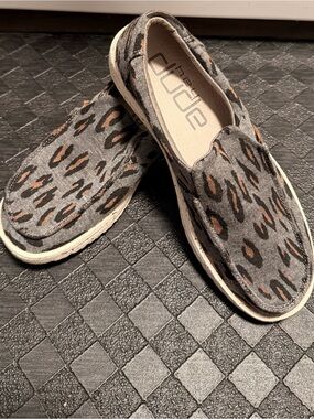 Hey Dude Charcoal Cheetah Slip-Ons